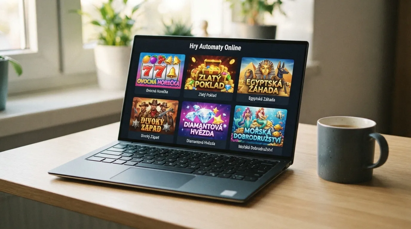 Nabídka online casina zobrazující seznam automatů, na které lze uplatnit volné otočky