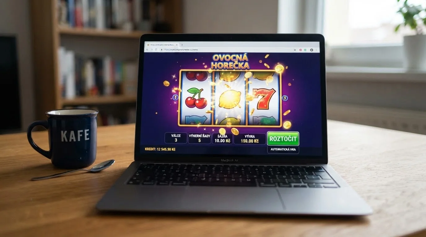 Ukázka demo režimu klasického automatu spuštěného v internetovém prohlížeči