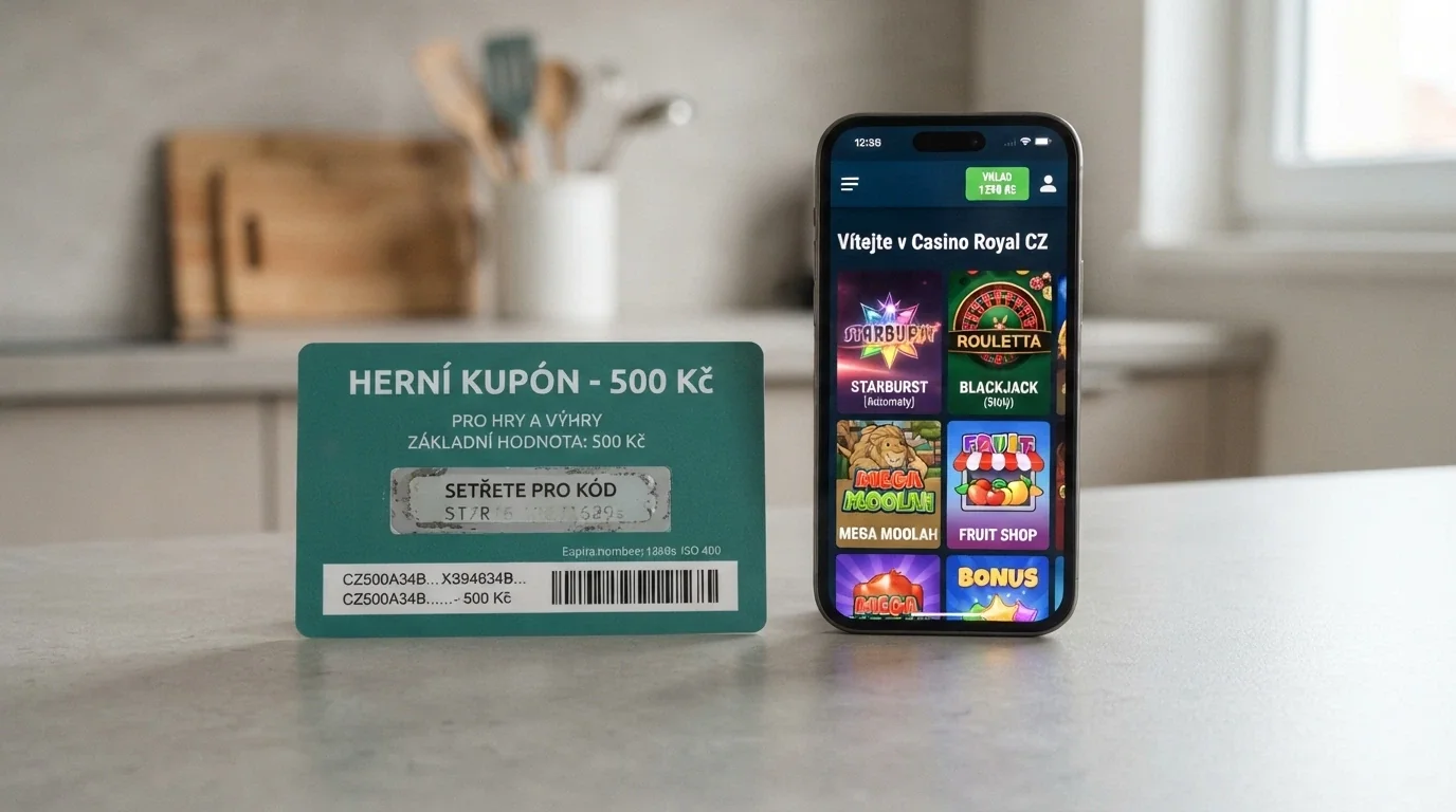 Plastová Paysafecard karta vedle mobilního telefonu s otevřenou casino stránkou