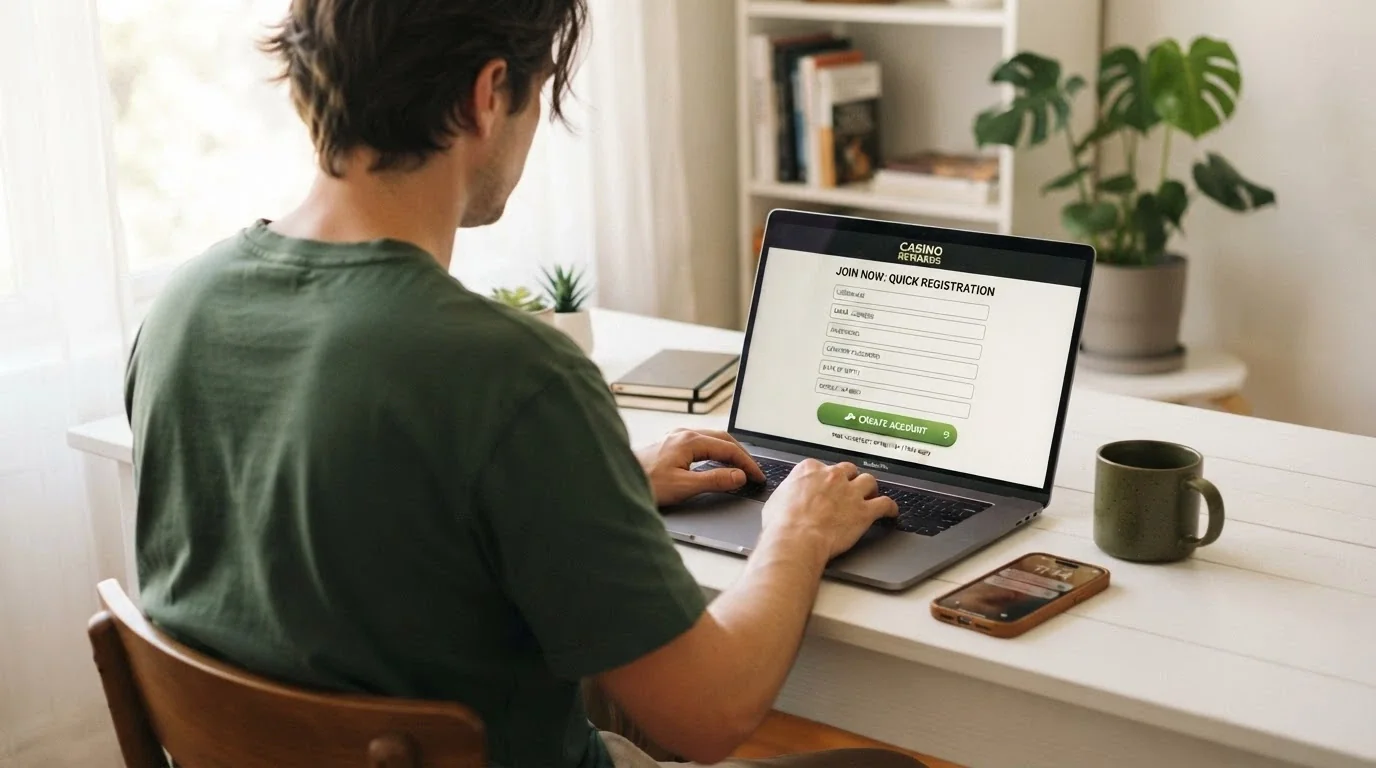Český registrační formulář online casina s kolonkami pro jméno, e-mail a heslo vedle tlačítka „Zaregistrovat se a získat otočky“