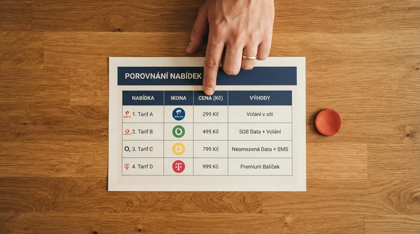 Srovnávací tabulka operátorů s hodnotami bonusů bez vkladu