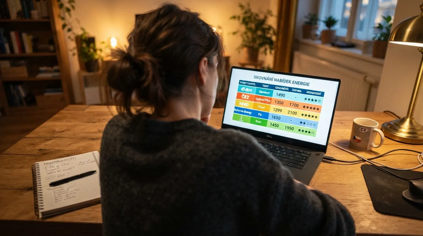 Přehledná srovnávací tabulka na monitoru — vedle sebe loga deseti českých licencovaných casin